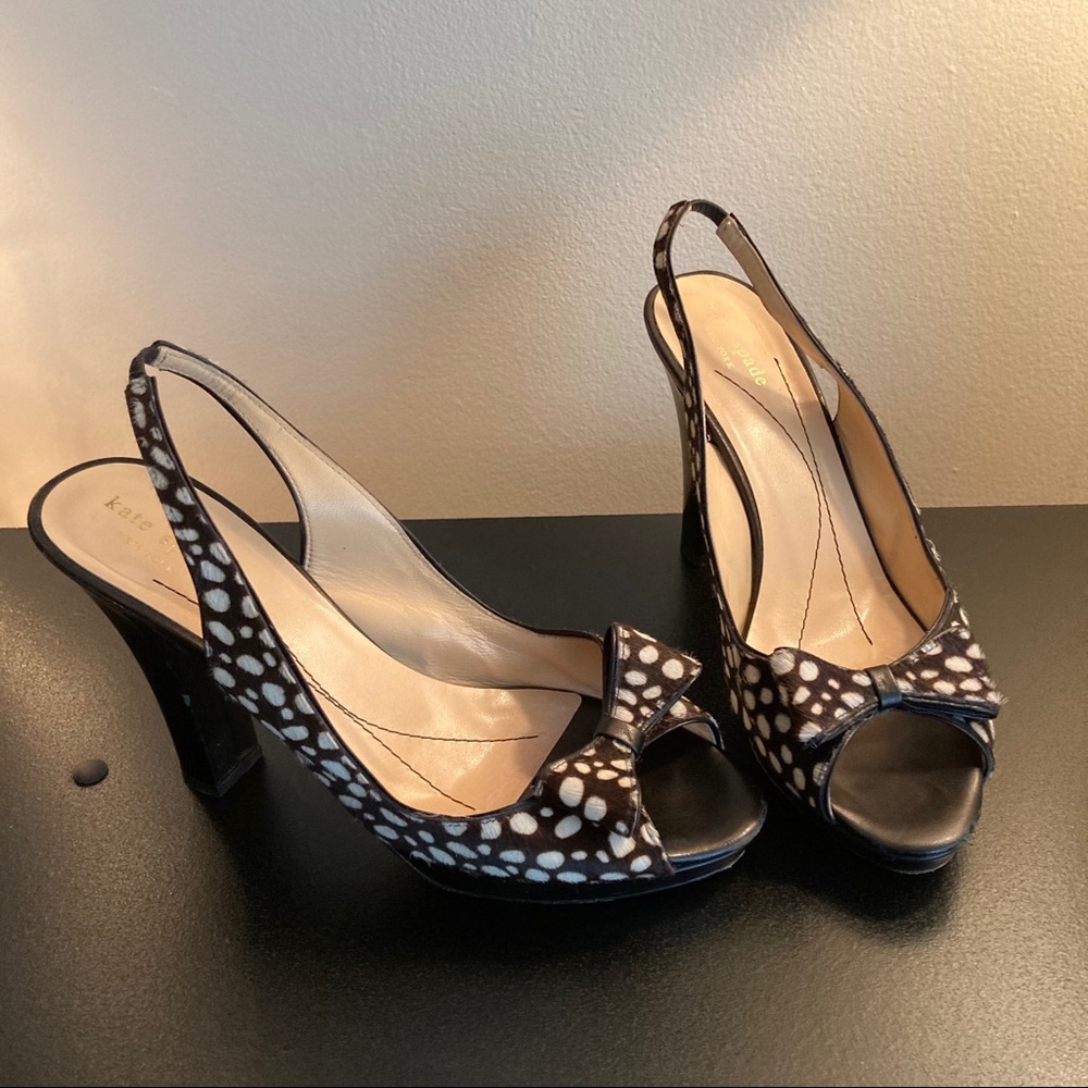 Kate Spade Pony Hair Sling Back Pumps
